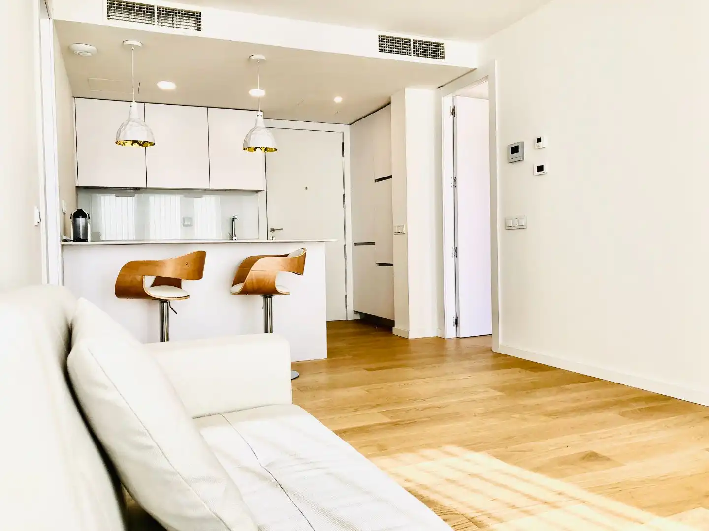 Living room of Flat for rent in Madrid  with Air Conditioner, Heating and Storage room