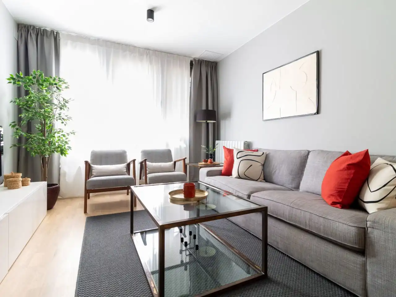 Flat for sale in Carrer del Progrés, 190, Gorg Living room of Flat for sale in Badalona with Air Conditioner and Swimming Pool