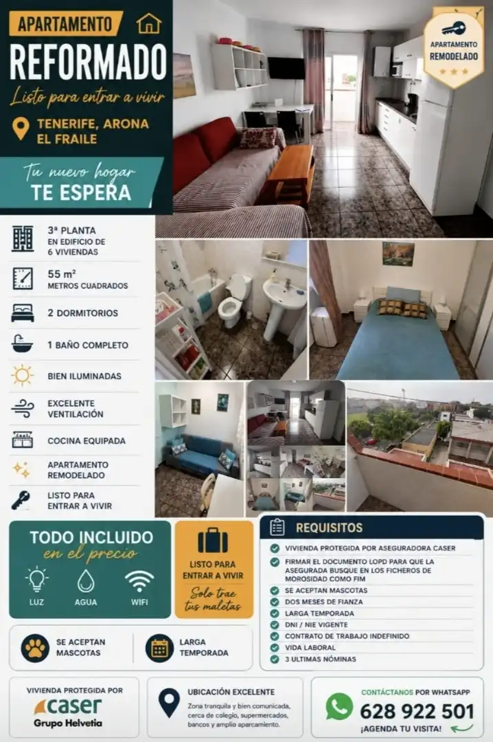 Piso de alquiler en Calle Santa Cruz de la Palma, 74, El Fraile