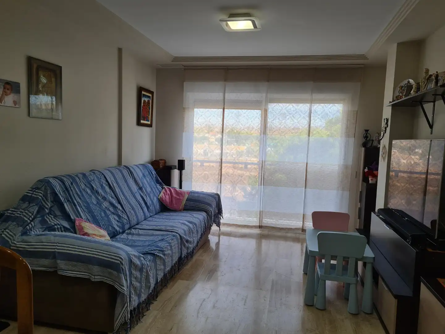 Sala de estar de Piso de alquiler en Elche / Elx con Aire acondicionado, Trastero y Amueblado