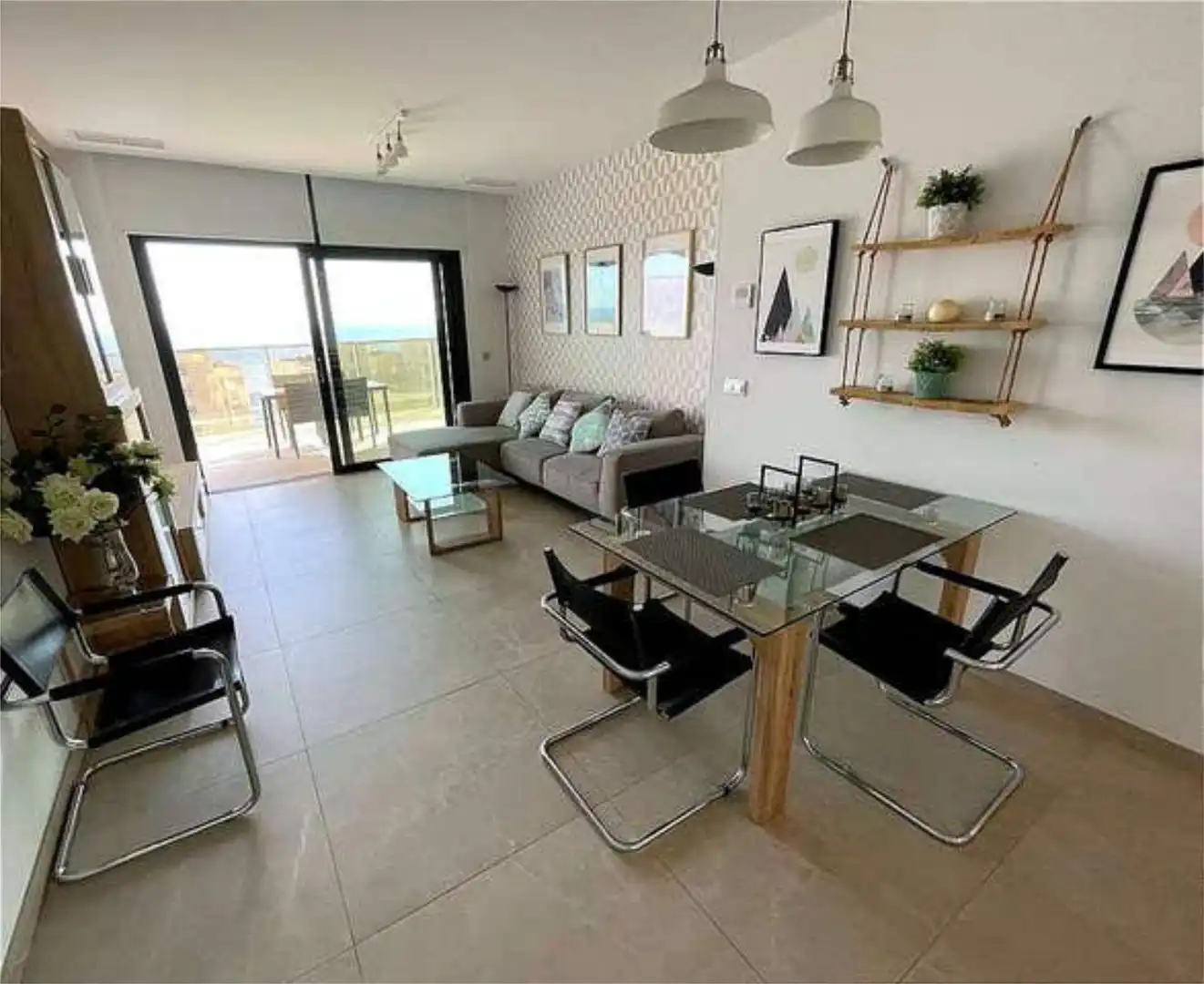 Flat for rent in Playa Poniente Living room of Flat for rent in Benidorm with Heating, Private garden and Terrace