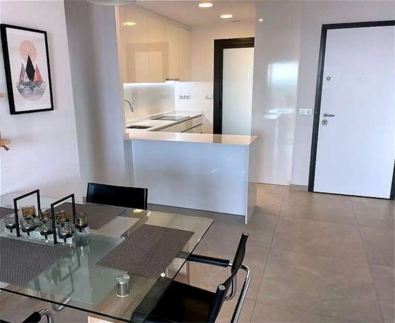 Flat for rent in Playa Poniente Kitchen of Flat for rent in Benidorm with Heating, Private garden and Terrace