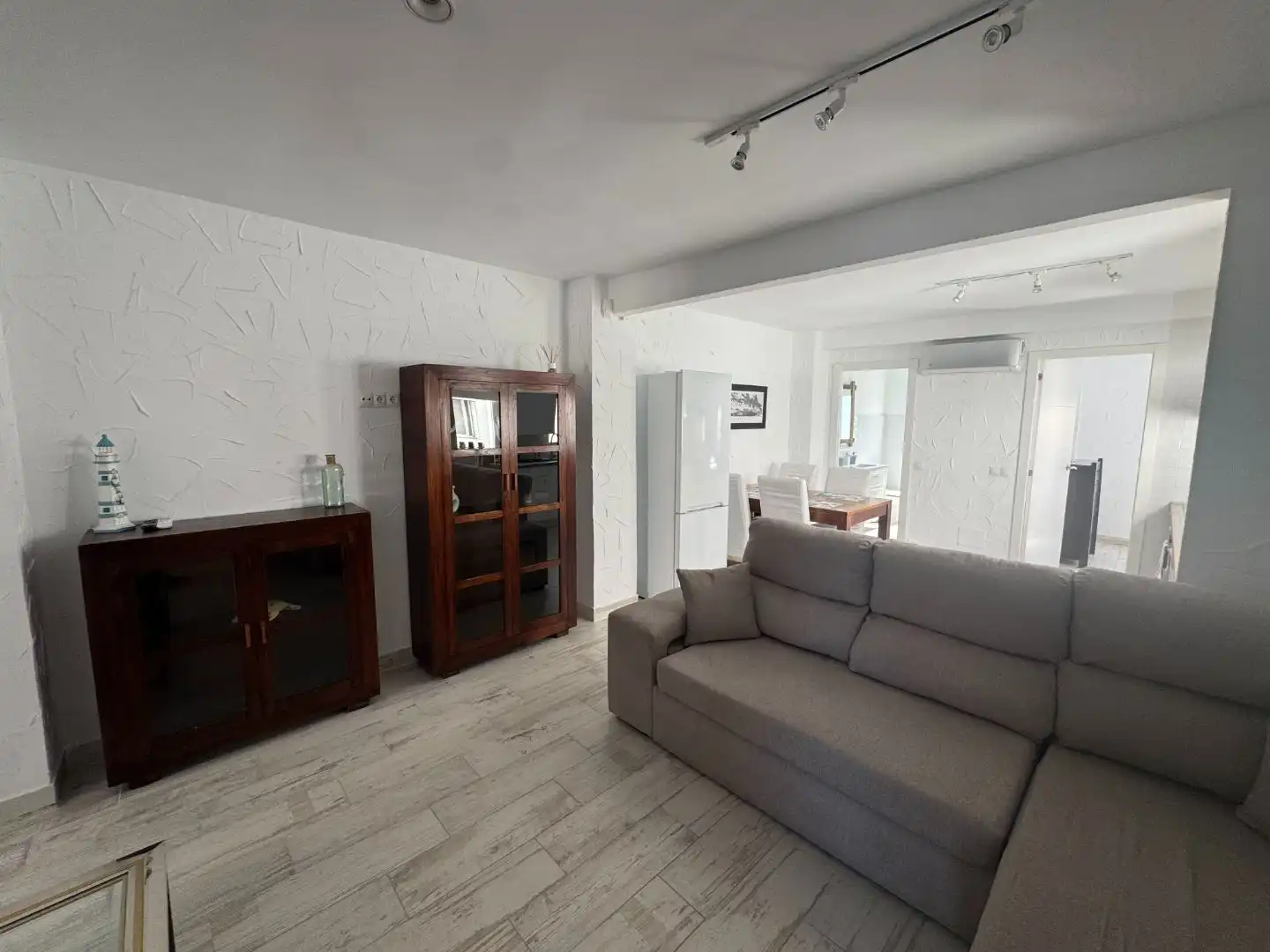 Living room of Flat for sale in Villajoyosa / La Vila Joiosa  with Air Conditioner, Furnished and Balcony