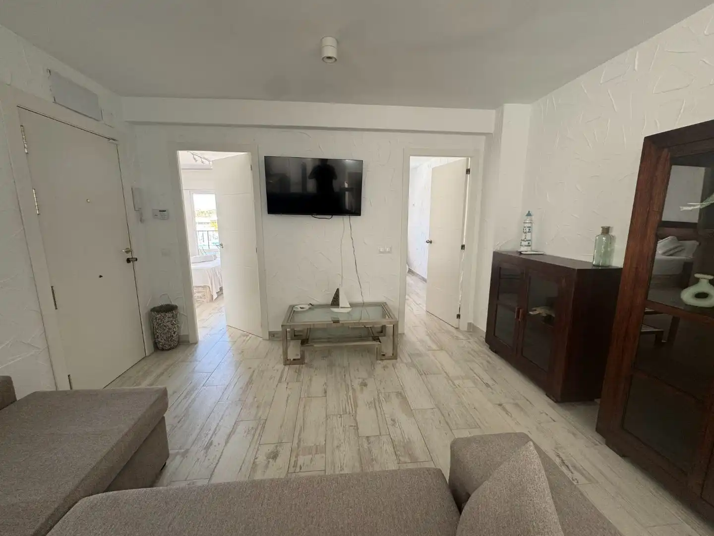 Living room of Flat for sale in Villajoyosa / La Vila Joiosa  with Air Conditioner, Furnished and Balcony