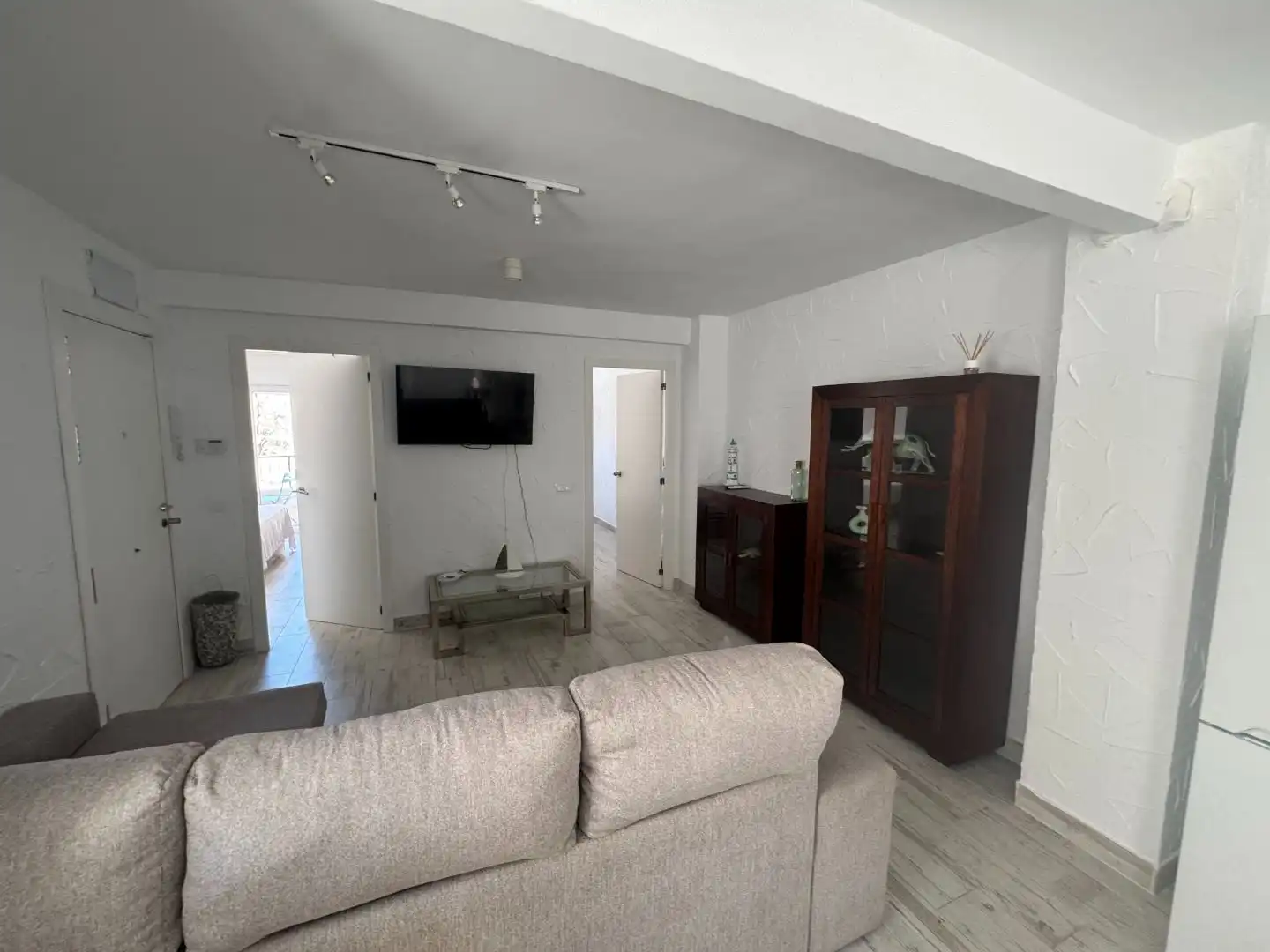 Living room of Flat for sale in Villajoyosa / La Vila Joiosa  with Air Conditioner, Furnished and Balcony