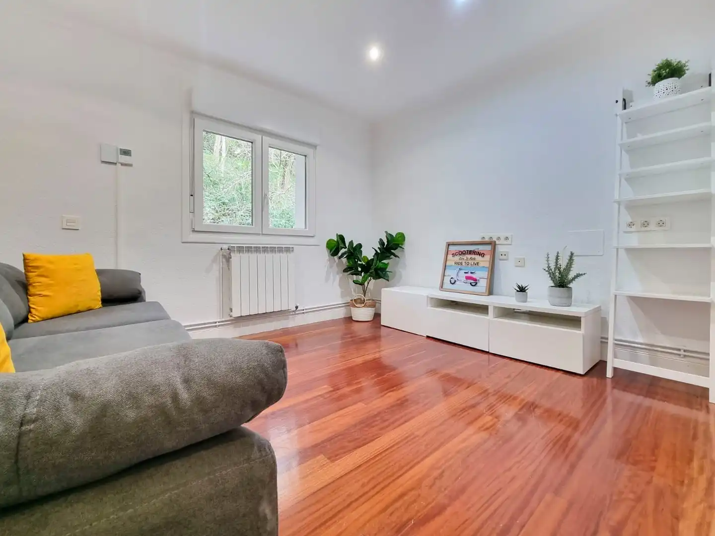 Sala de estar de Piso de alquiler en Donostia - San Sebastián  con Calefacción, Parquet y Amueblado