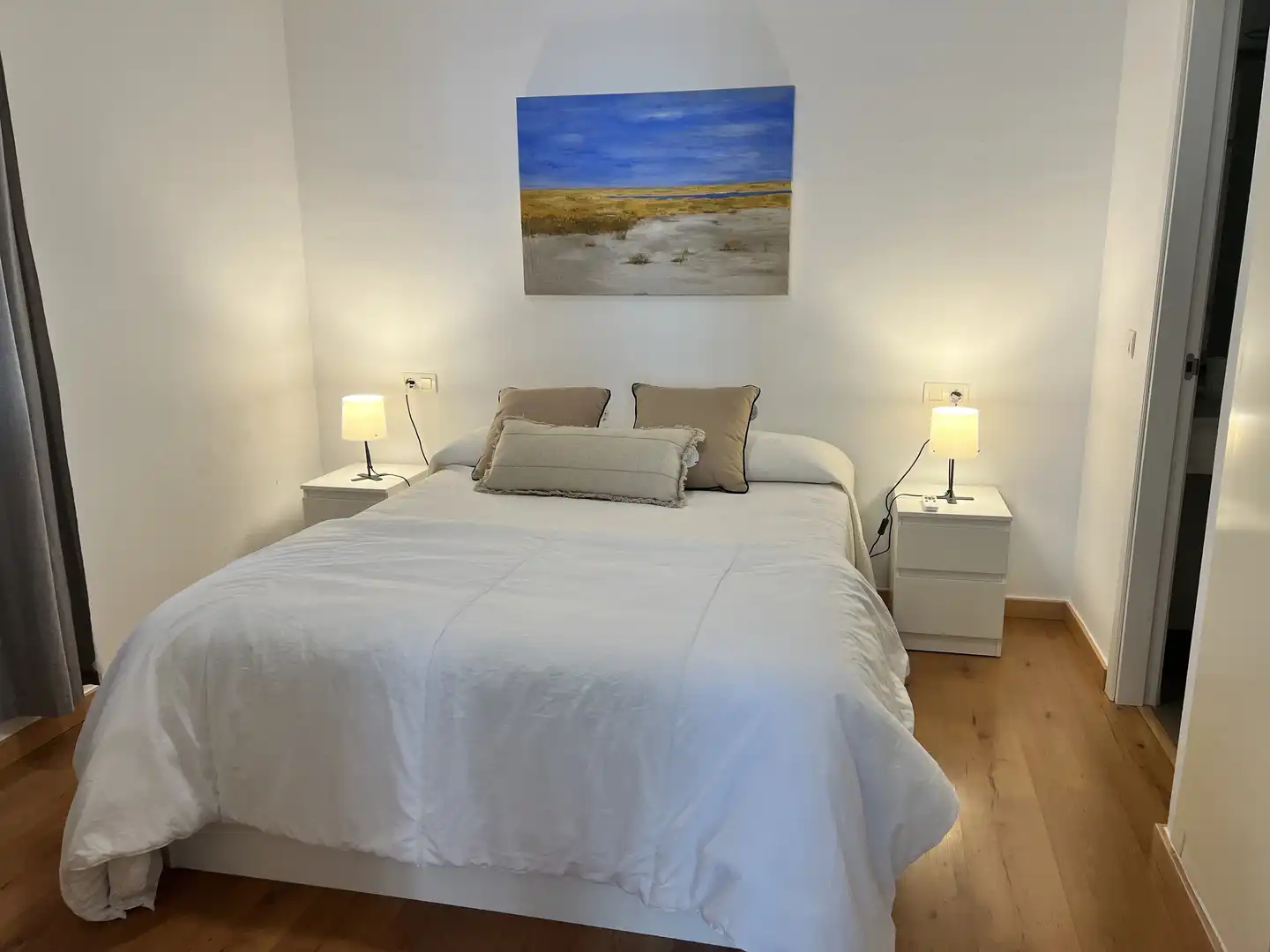 Habitación de Apartamento de alquiler en Málaga con Aire acondicionado, Parquet y Terraza