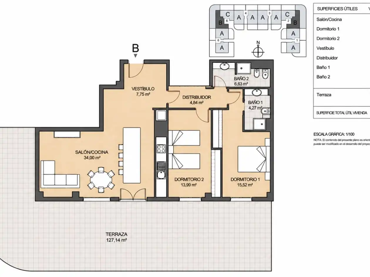 Wohnung zum Verkauf in Calle Río Ebro, 12, Lardero Wohnung zum Verkauf in Lardero mit Heizung, Privatgarten und Terrasse