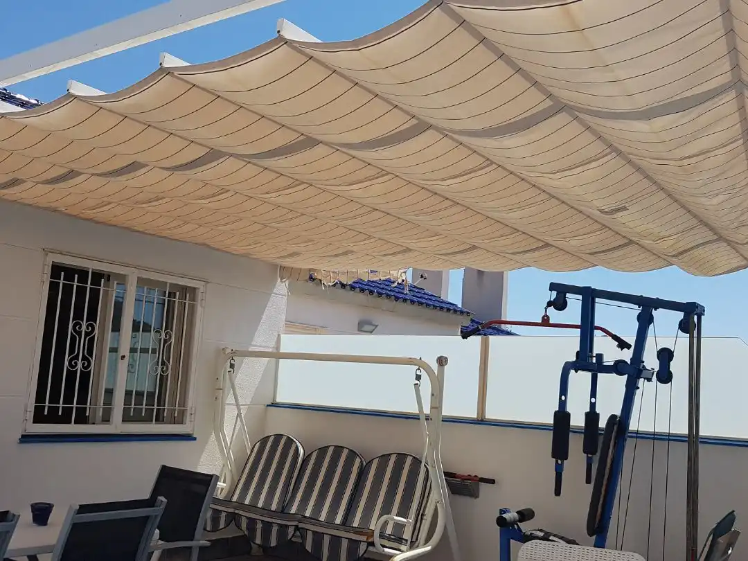 Attic for sale in Carrer Xaloc, 7, La Cala de Villajoyosa Terrace of Attic for sale in Villajoyosa / La Vila Joiosa with Air Conditioner, Terrace and Swimming Pool