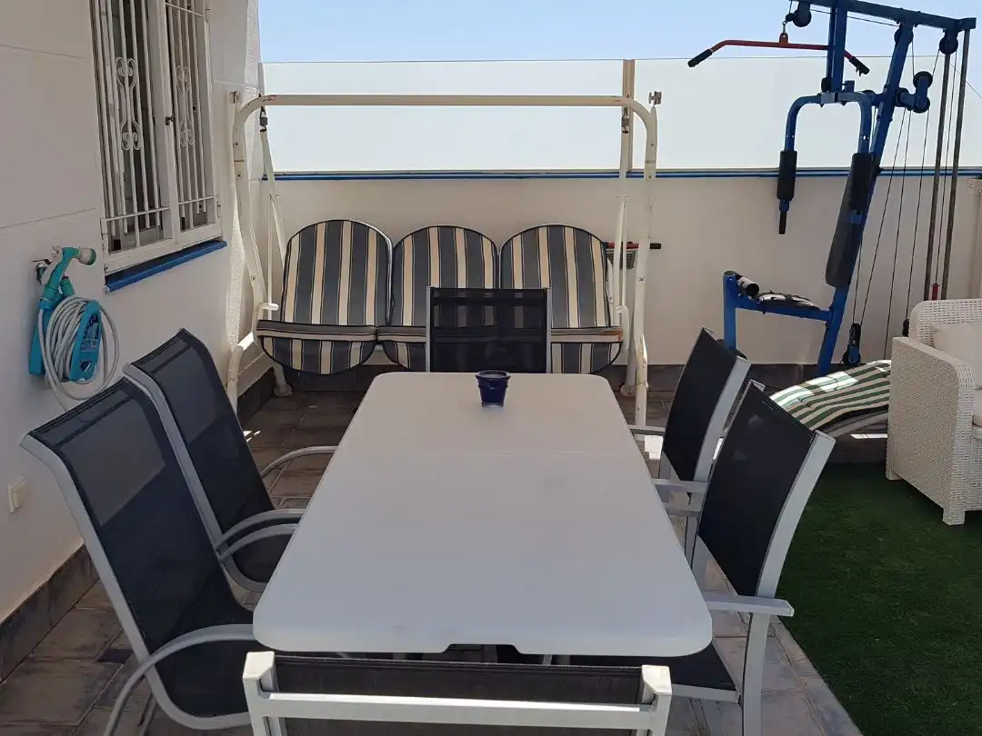 Attic for sale in Carrer Xaloc, 7, La Cala de Villajoyosa Terrace of Attic for sale in Villajoyosa / La Vila Joiosa with Air Conditioner, Terrace and Swimming Pool