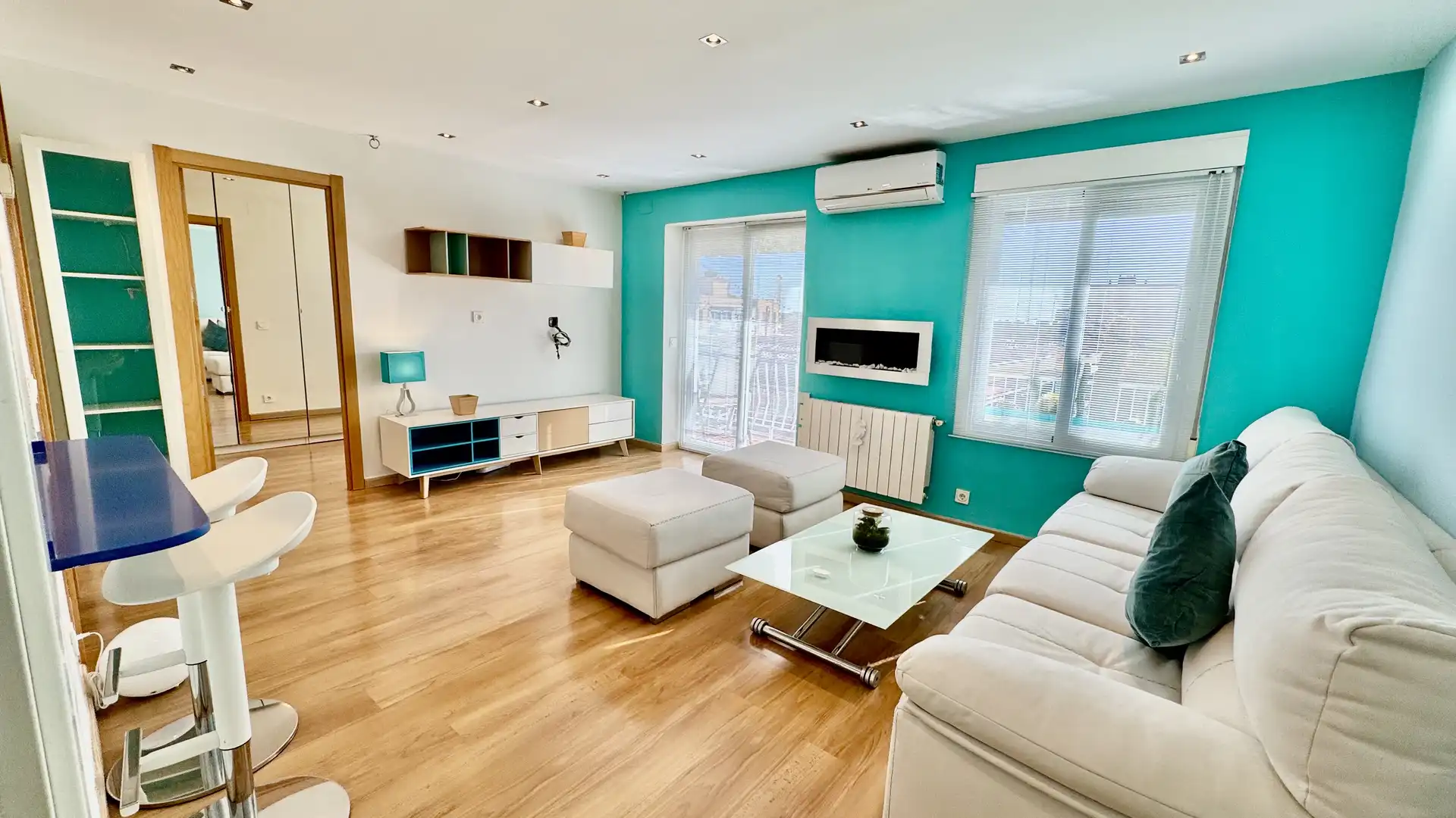 Flat for rent in Calle de San Secundino, 3, Madrid Capital Living room of Flat for rent in Madrid Capital with Air Conditioner, Terrace and Balcony