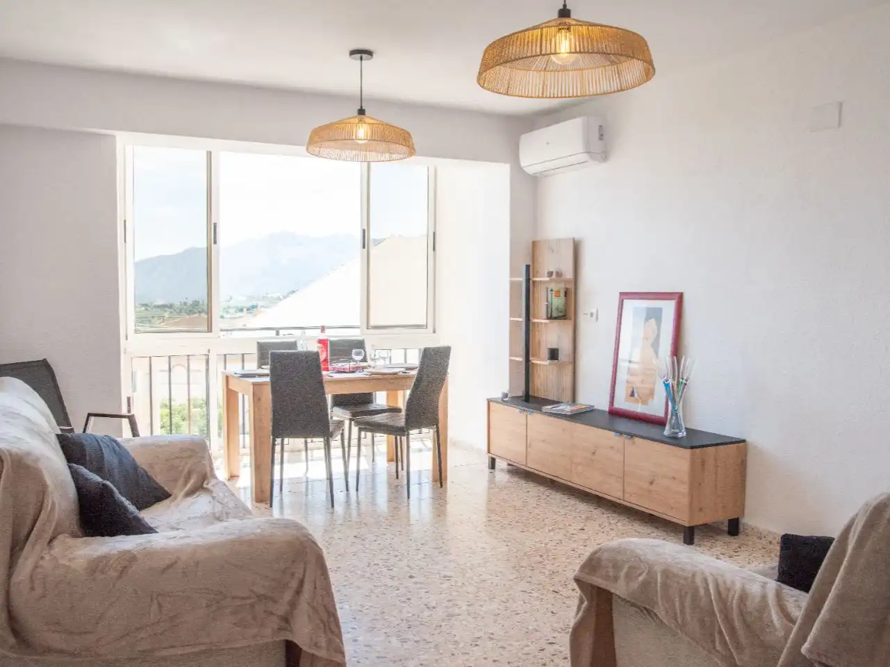 Sala de estar de Piso en venta en Benissa con Aire acondicionado