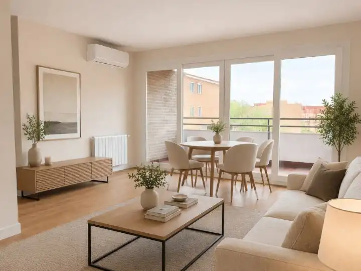 Living room of Flat for sale in  Madrid Capital  with Air Conditioner and Terrace