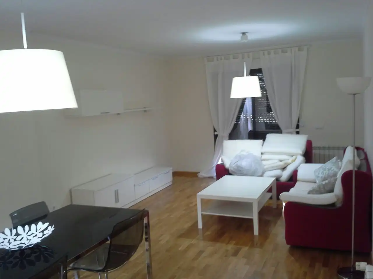 Living room of Flat for rent in Murcia  with Heating, Parquet flooring and Terrace