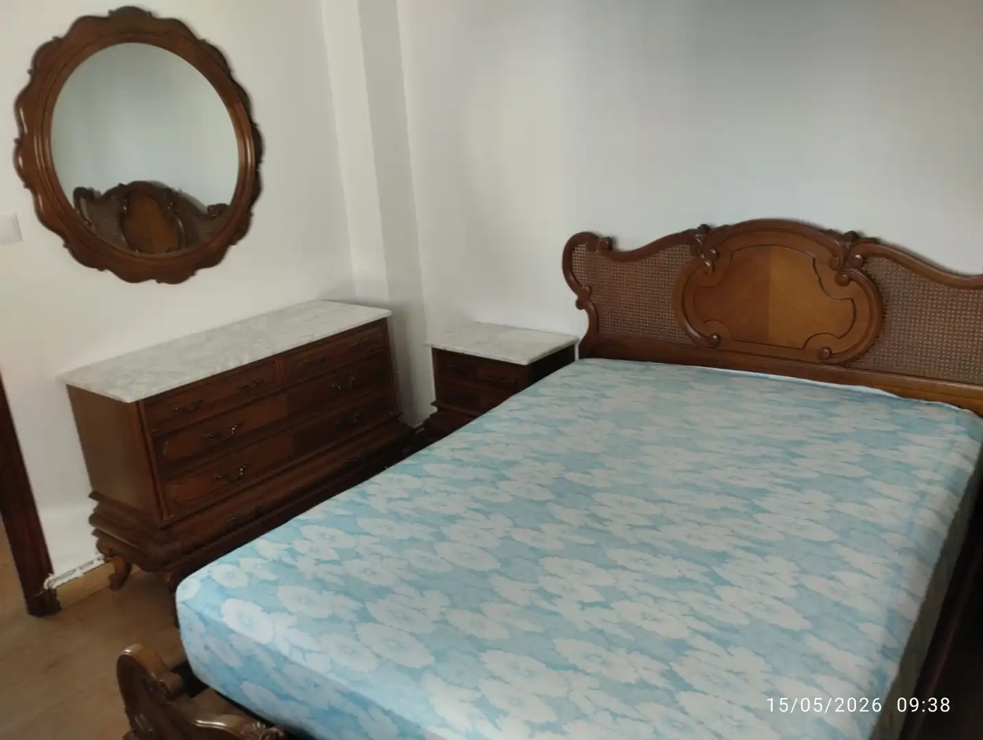 Schlafzimmer von Wohnung zur Miete in Valladolid mit Heizung, Parkett und Terrasse