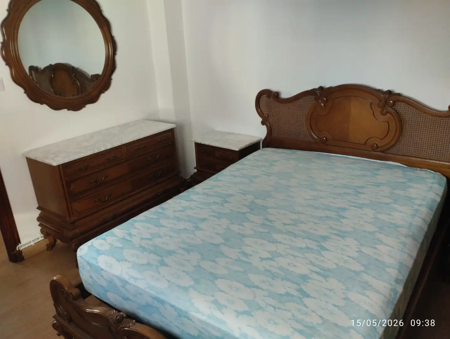 Schlafzimmer von Wohnung zur Miete in Valladolid mit Heizung, Parkett und Terrasse