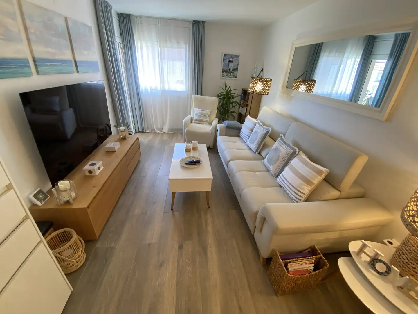 Attic for sale in Avinguda de la Cossetània, 26, L'Estany Living room of Attic for sale in Calafell with Air Conditioner, Terrace and Swimming Pool