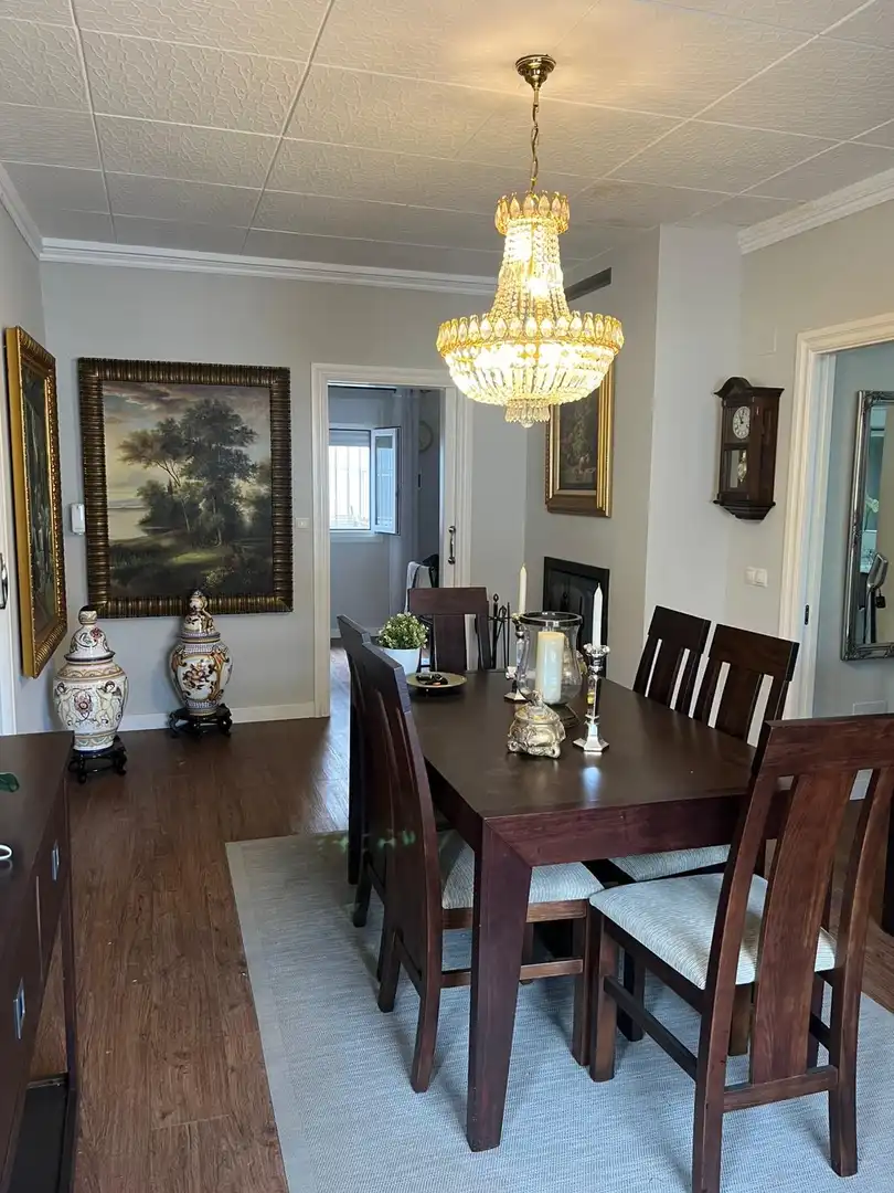 Comedor de Casa adosada de alquiler en Málaga con Aire acondicionado, Calefacción y Parquet
