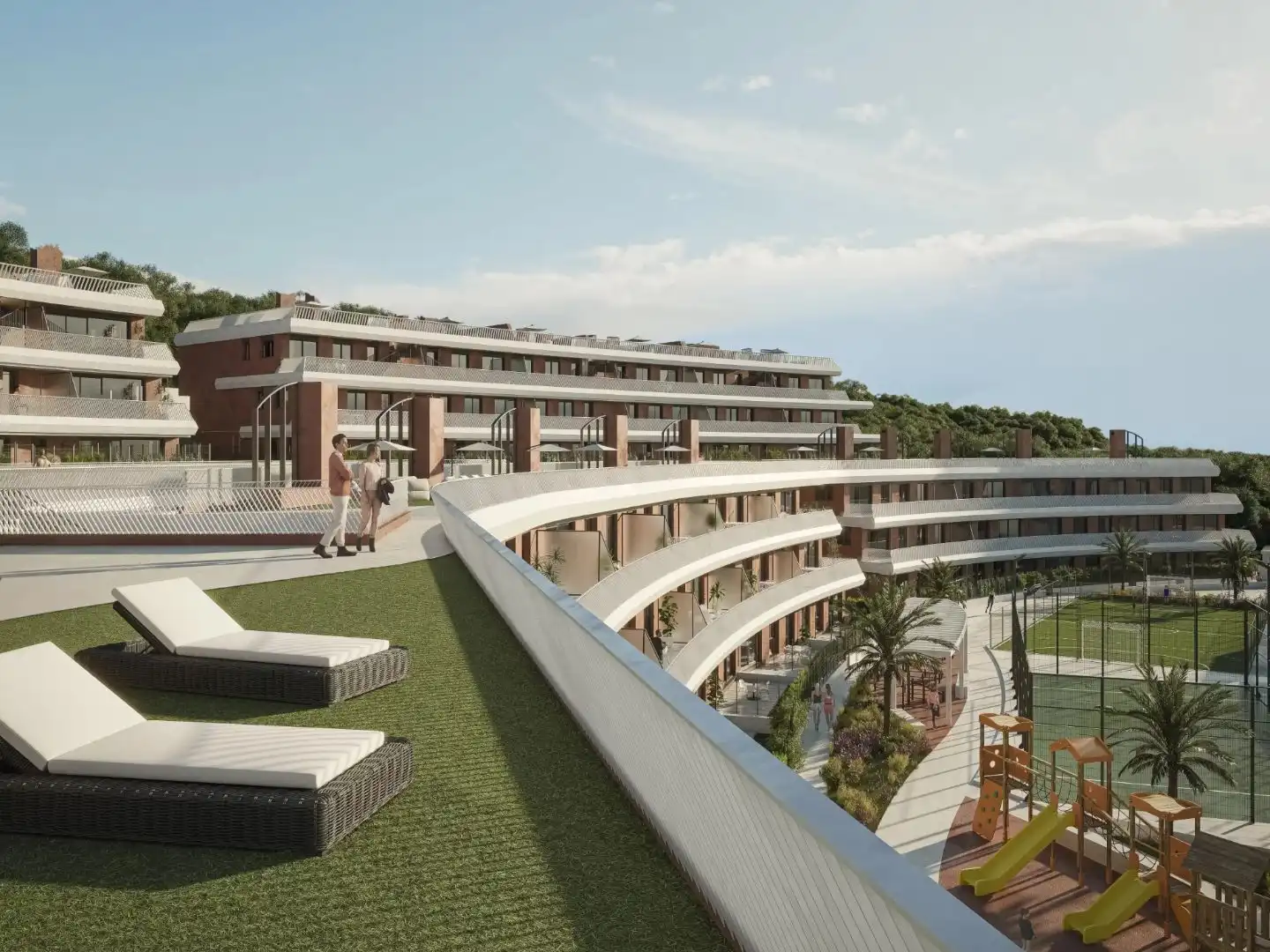 Piso en venta en Calle Brida, 2, Hipódromo - Cerrado del Águila Terraza de Piso en venta en Mijas con Aire acondicionado, Terraza y Piscina
