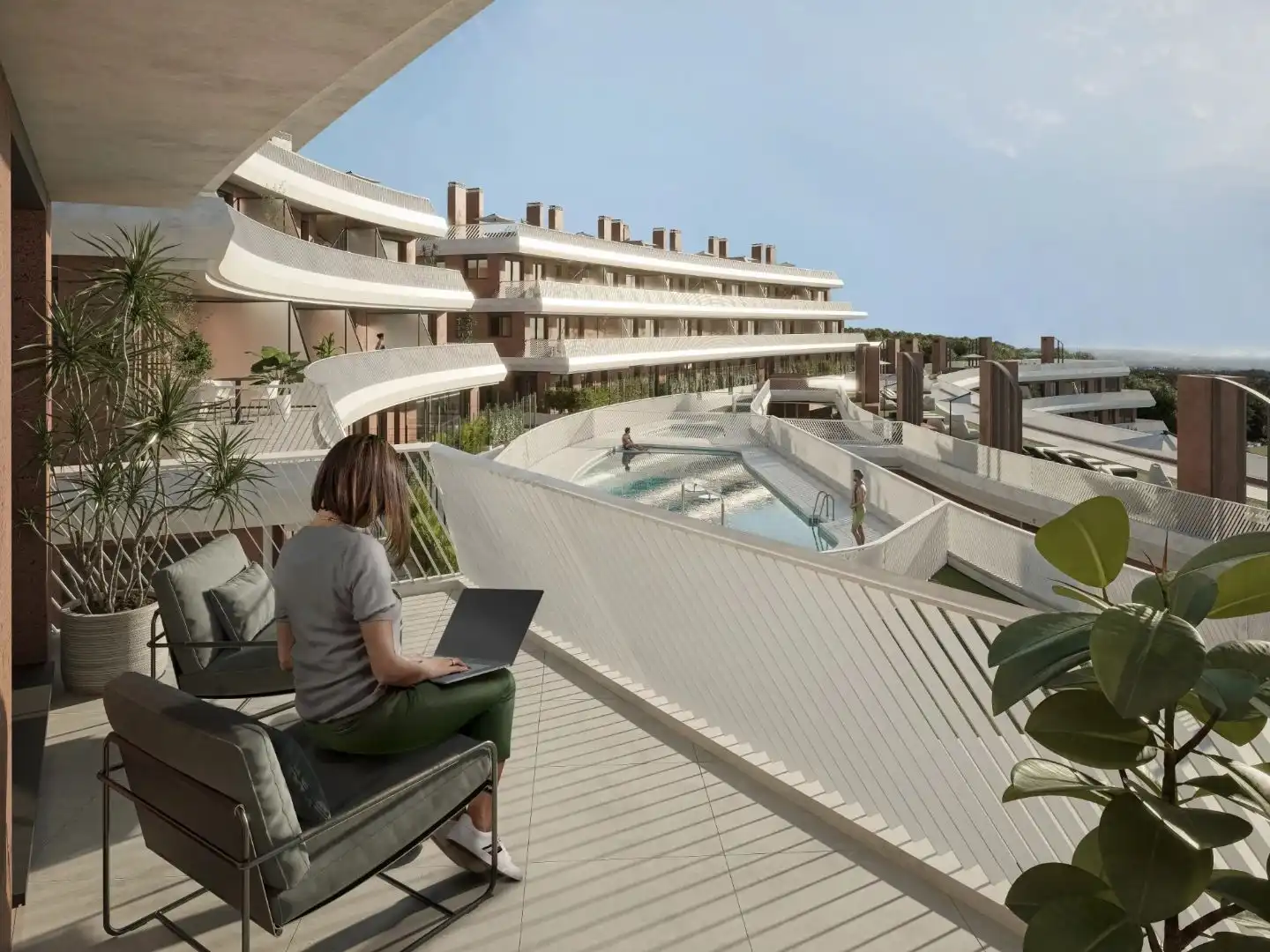 Piso en venta en Calle Brida, 2, Hipódromo - Cerrado del Águila Terraza de Piso en venta en Mijas con Aire acondicionado, Terraza y Piscina