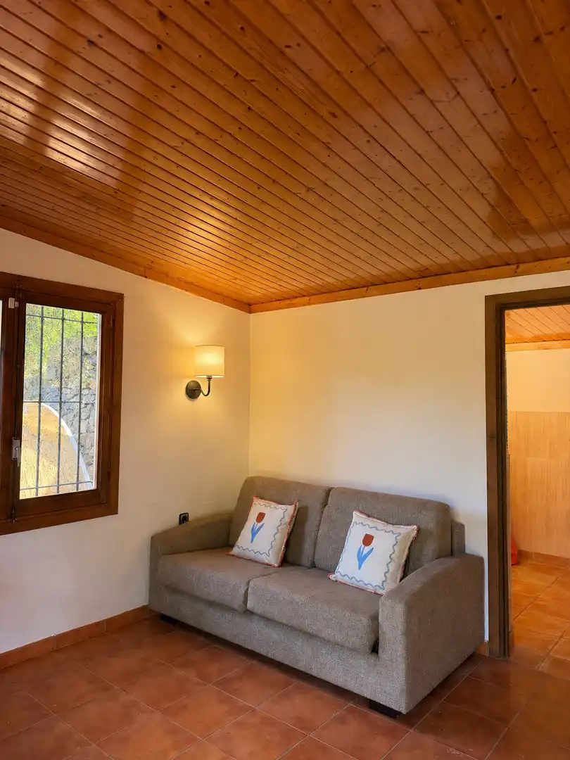 Finca rústica en venta en Carrer de les Artigues Roges, 1210, Sant Feliu de Pallerols Sala de estar de Finca rústica en venta en Sant Feliu de Pallerols con Piscina y Amueblado