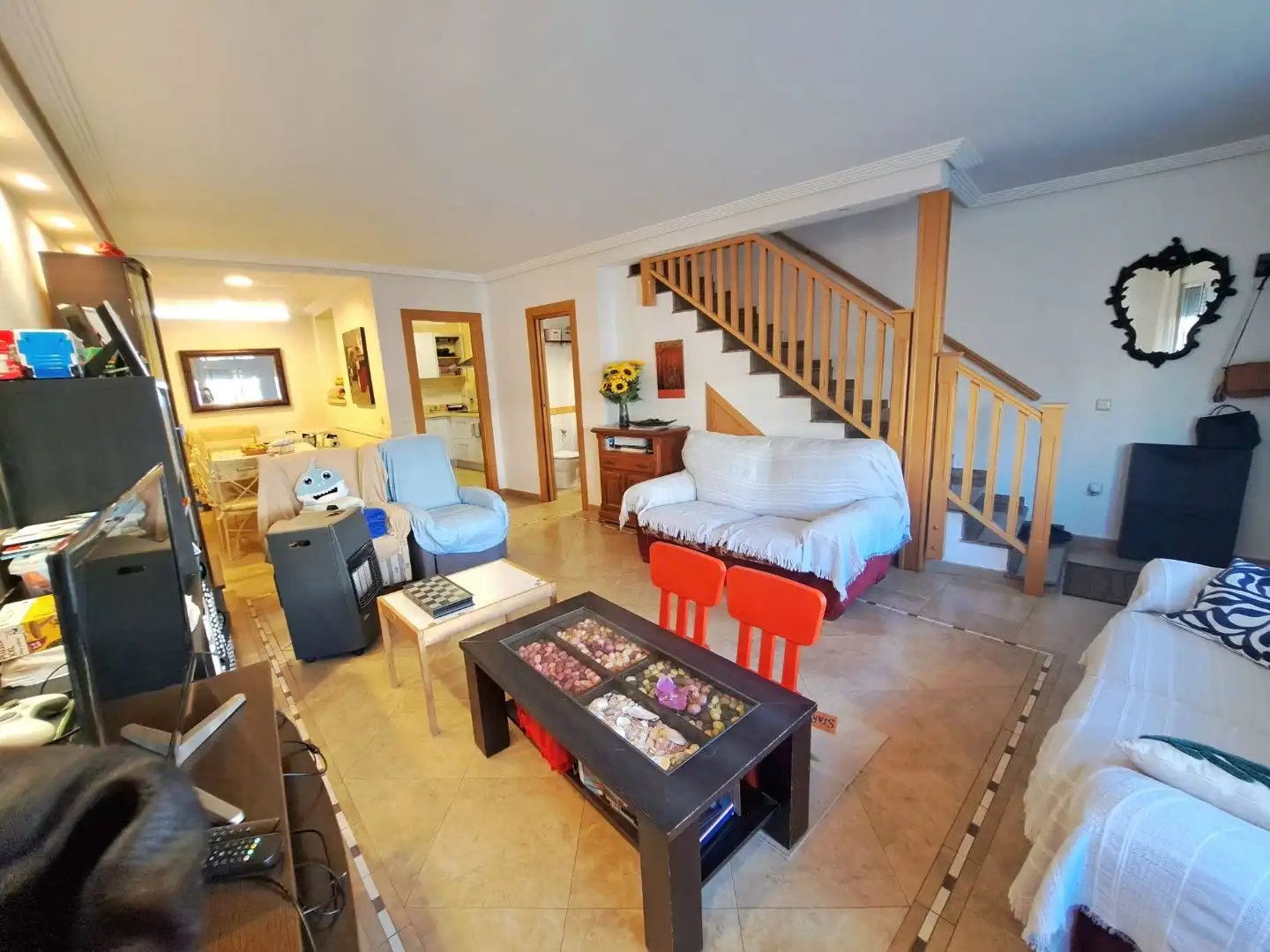 Sala de estar de Casa adosada en venta en Mijas con Aire acondicionado