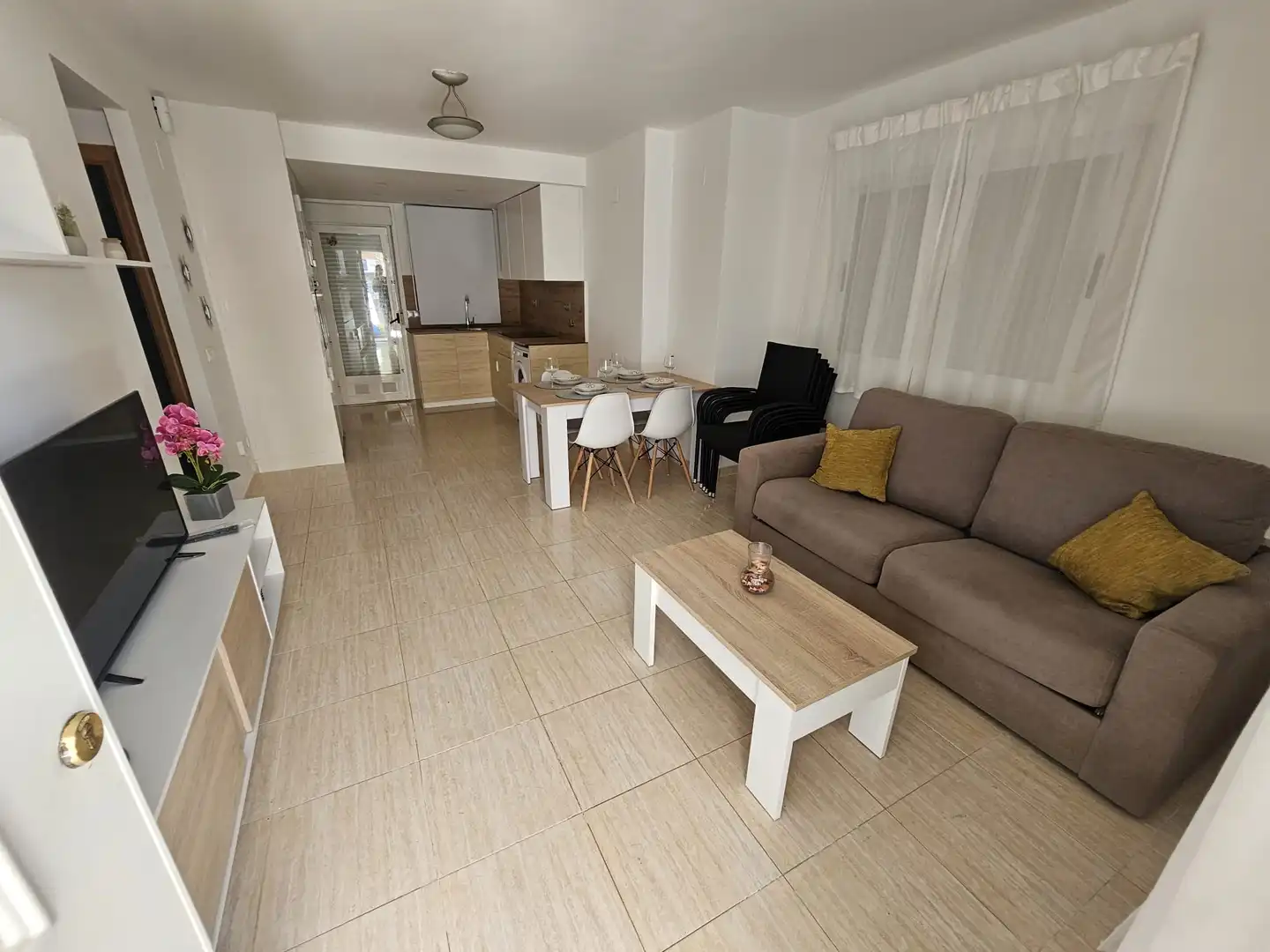 Sala de estar de Apartamento en venta en Oropesa del Mar / Orpesa con Aire acondicionado, Terraza y Piscina