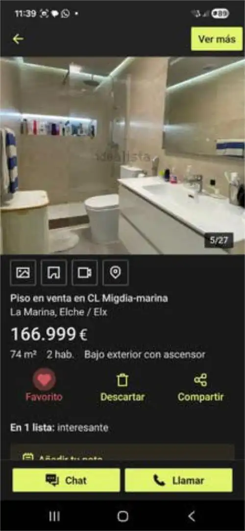 Badezimmer von Wohnung zum Verkauf in Elche / Elx mit Heizung, Terrasse und Möbliert