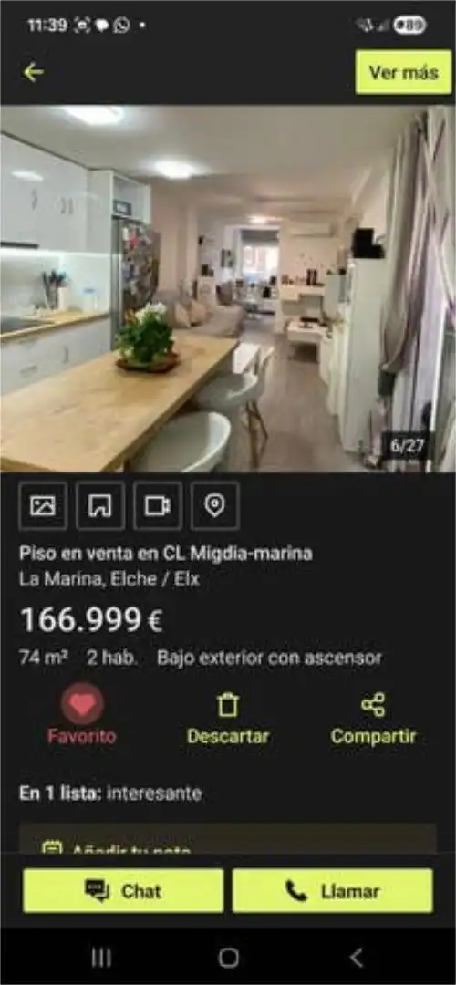 Küche von Wohnung zum Verkauf in Elche / Elx mit Heizung, Terrasse und Möbliert