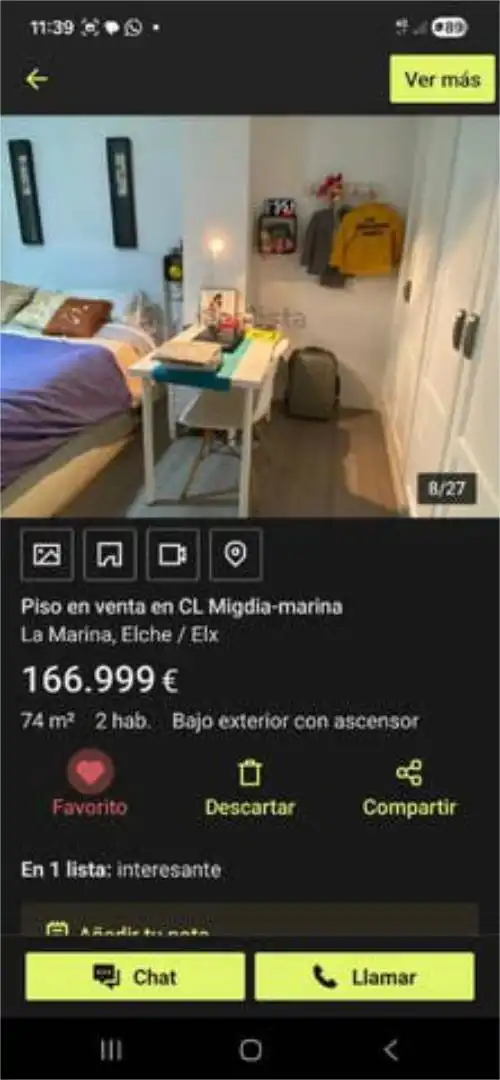 Schlafzimmer von Wohnung zum Verkauf in Elche / Elx mit Heizung, Terrasse und Möbliert