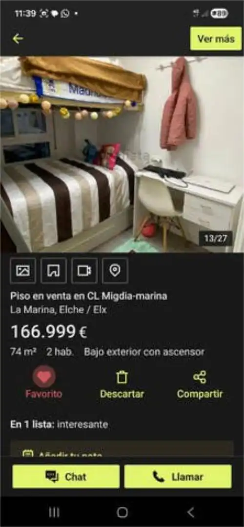 Schlafzimmer von Wohnung zum Verkauf in Elche / Elx mit Heizung, Terrasse und Möbliert