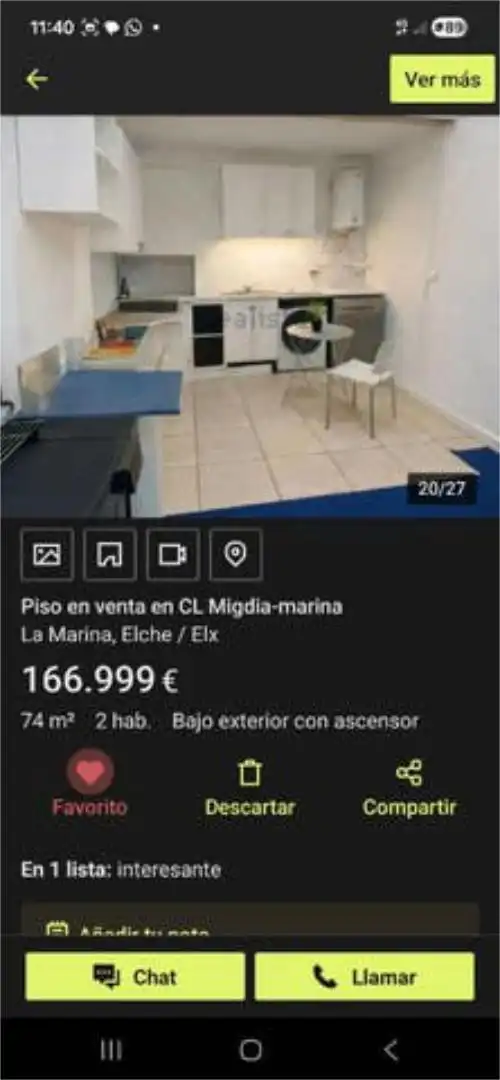 Wohnung zum Verkauf in Elche / Elx mit Heizung, Terrasse und Möbliert