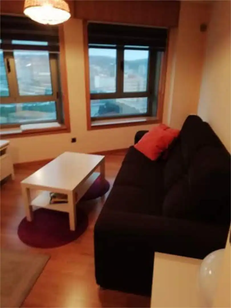 Sala d'estar de Pis de lloguer en A Coruña Capital  amb Calefacció, Jardí privat i Terrassa