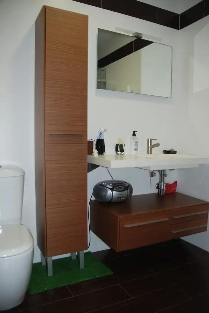 Baño de Piso de alquiler en Valencia con Aire acondicionado, Parquet y Horno