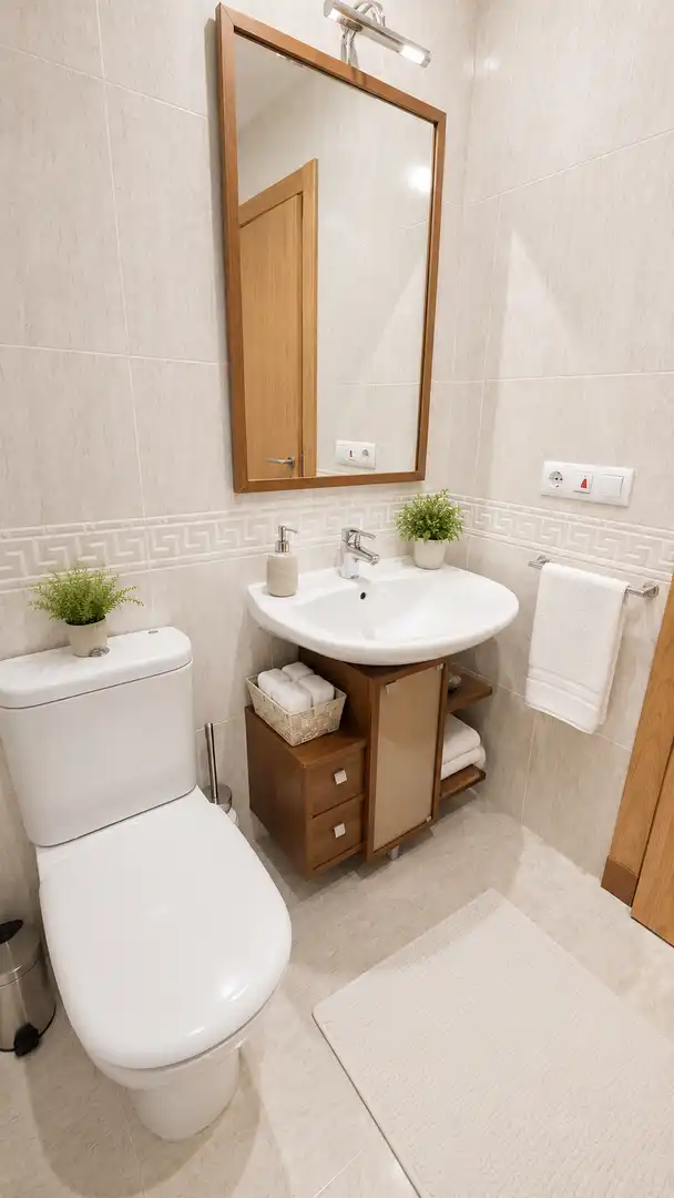 Badezimmer von Wohnung zum Verkauf in Tomiño mit Heizung, Parkett und Schwimmbad