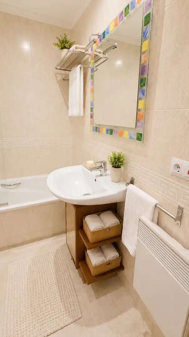 Badezimmer von Wohnung zum Verkauf in Tomiño mit Heizung, Parkett und Schwimmbad