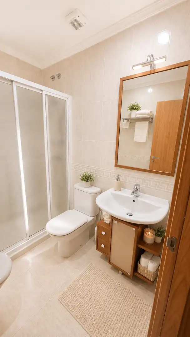 Badezimmer von Wohnung zum Verkauf in Tomiño mit Heizung, Parkett und Schwimmbad