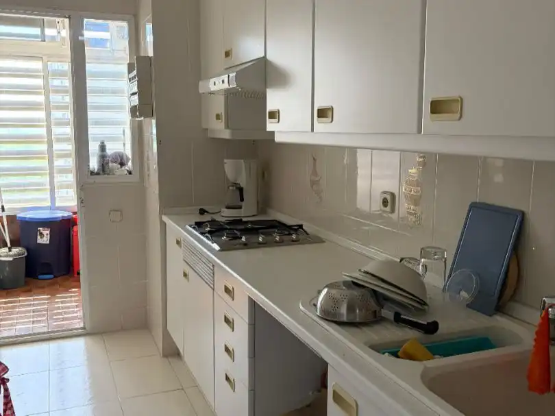 Kitchen of Flat for sale in  Madrid Capital  with Air Conditioner and Terrace