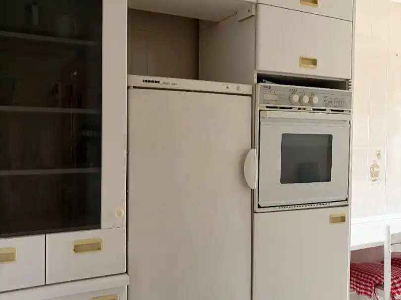 Kitchen of Flat for sale in  Madrid Capital  with Air Conditioner and Terrace