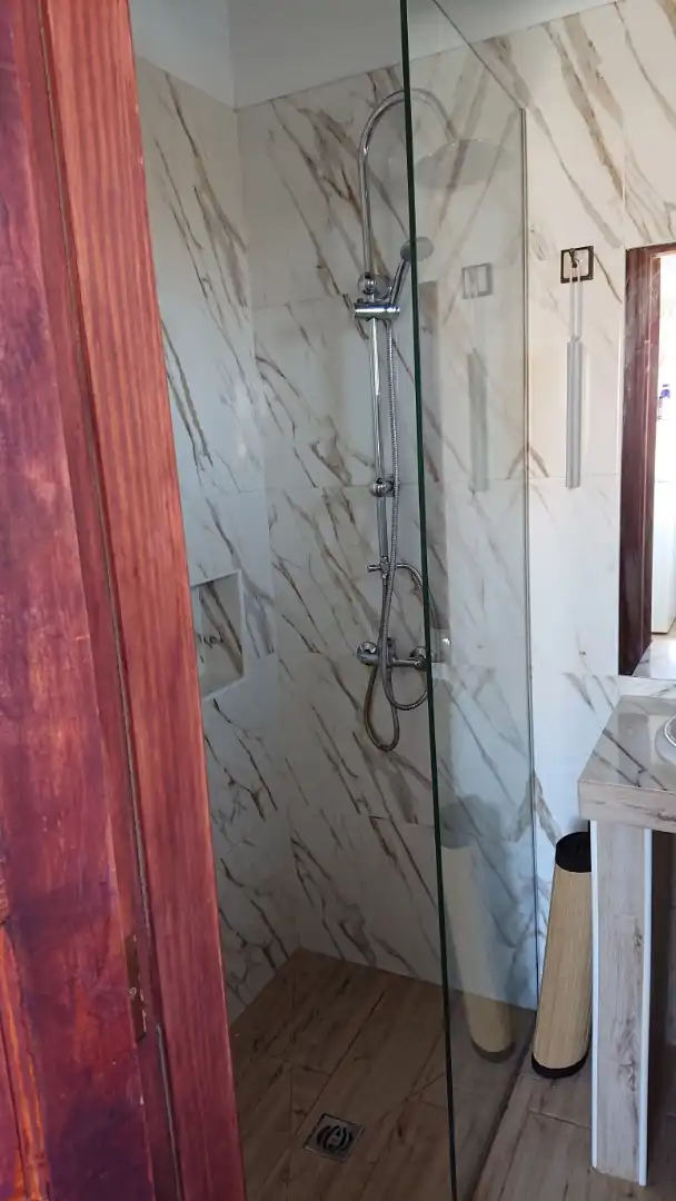 Badezimmer von Country house zur Miete in La Oliva mit Privatgarten, Terrasse und Balkon