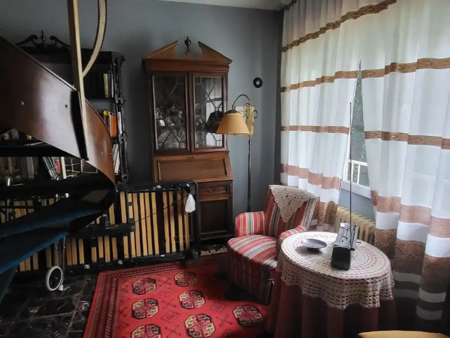 Living room of Flat for sale in Vilanova de Arousa  with Heating, Private garden and Parquet flooring