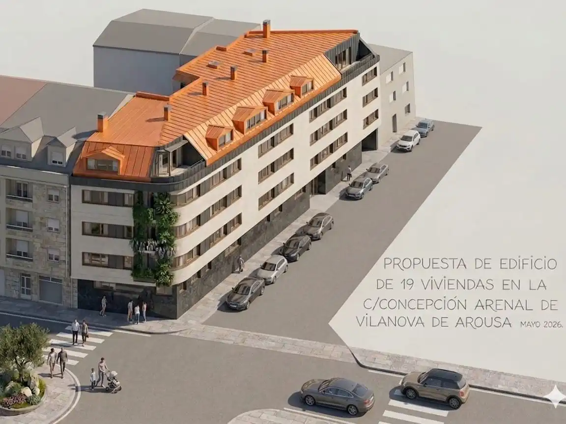 Exterior view of Flat for sale in Vilanova de Arousa  with Heating, Private garden and Parquet flooring