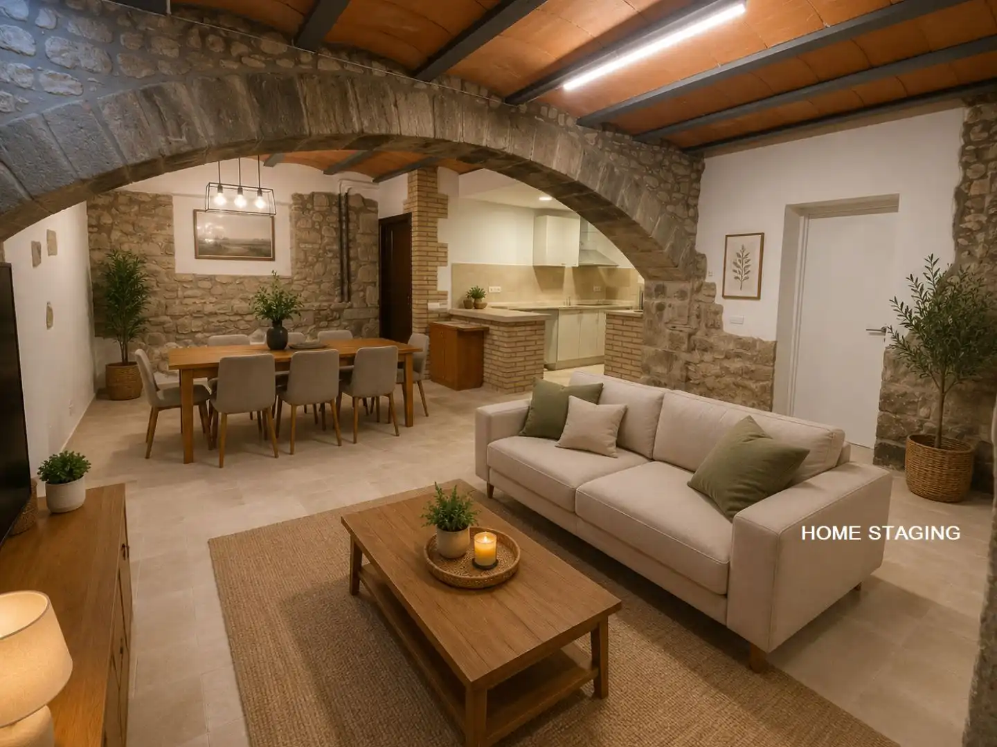 Living room of Flat for rent in Torroella de Fluvià  with Heating, Furnished and Community parking