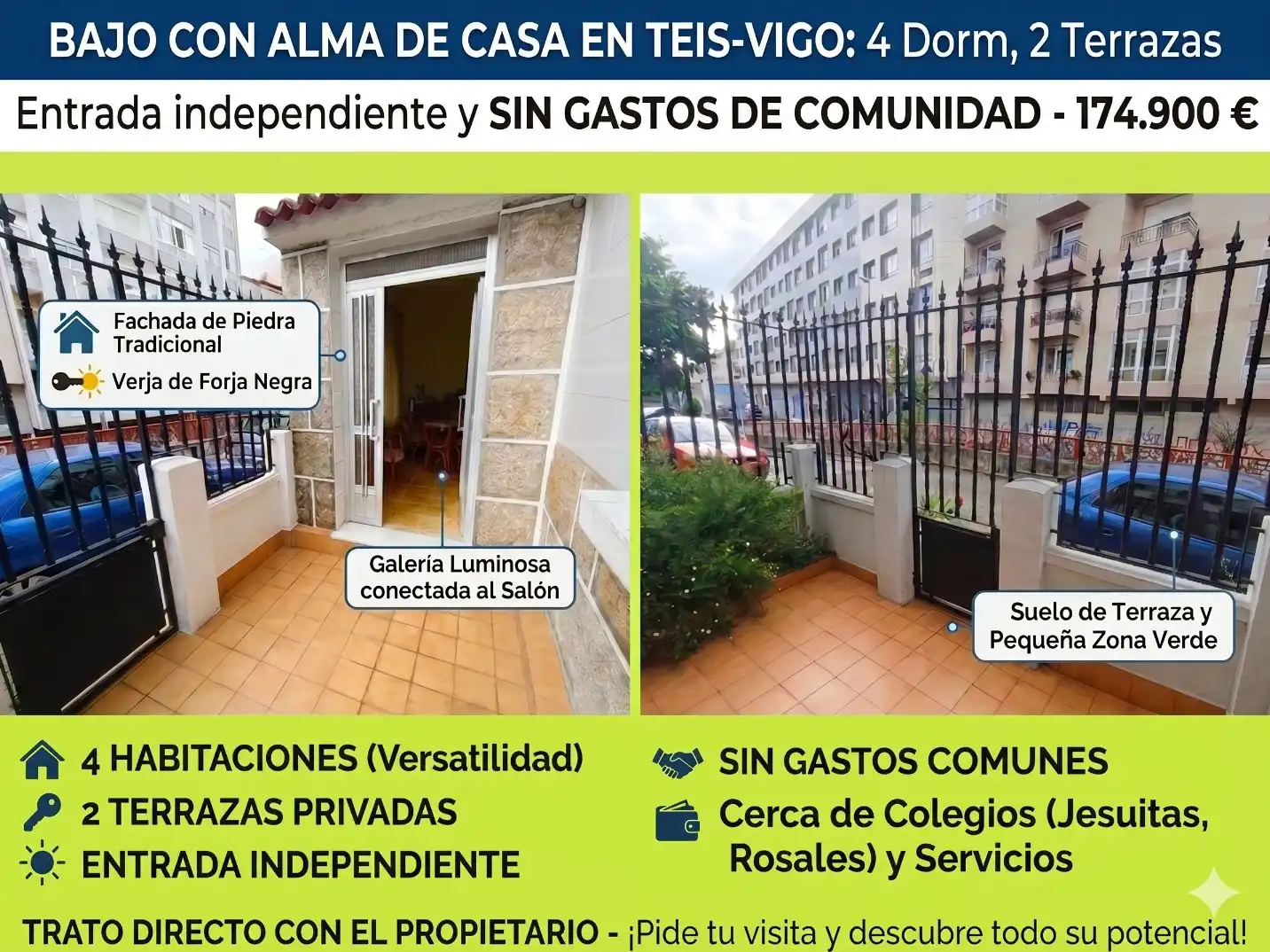 Flat for sale in Rúa Caravel, 3, Teis Exterior view of Flat for sale in Vigo with Terrace, Storage room and Furnished