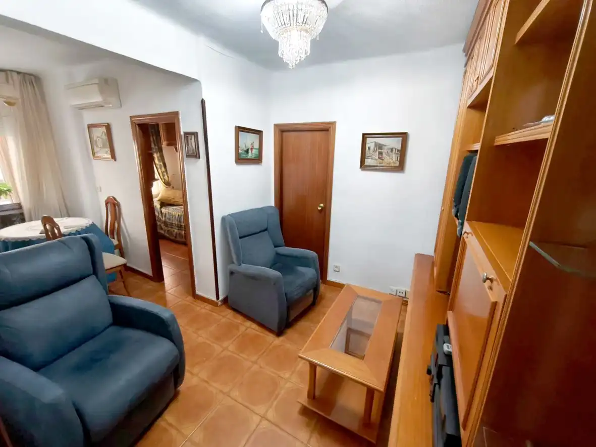 Flat for sale in Calle de Eugenia de Montijo, 74, Vista Alegre Living room of Flat for sale in Madrid with Air Conditioner, Terrace and Furnished