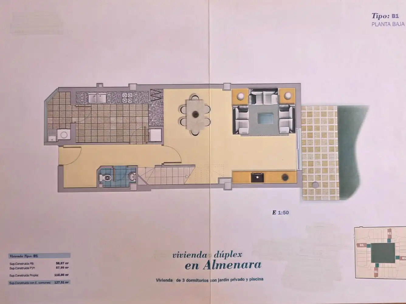 Flat for sale in Almenara  with Air Conditioner, Heating and Private garden