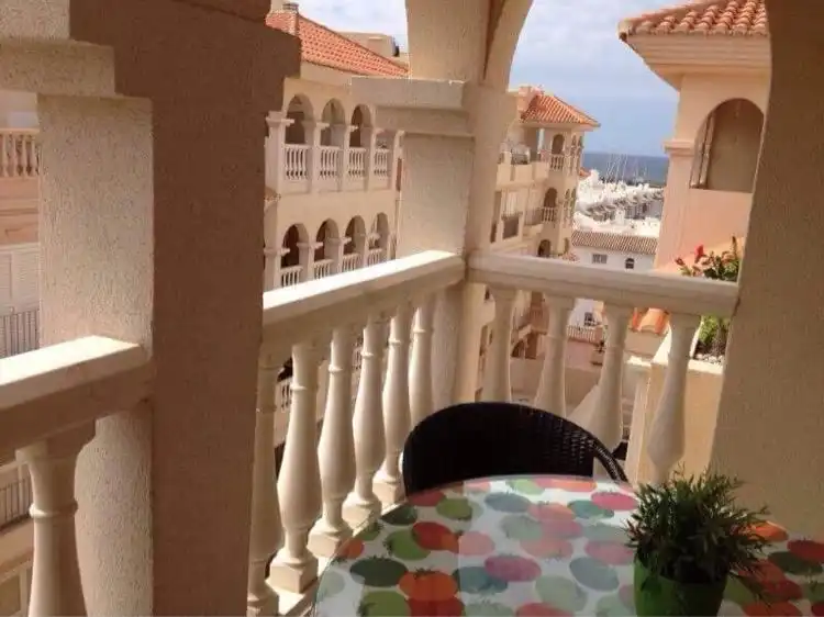 Flat for sale in Calle la Goleta, 20bis, Almerimar Balcony of Flat for sale in El Ejido with Air Conditioner, Terrace and Swimming Pool