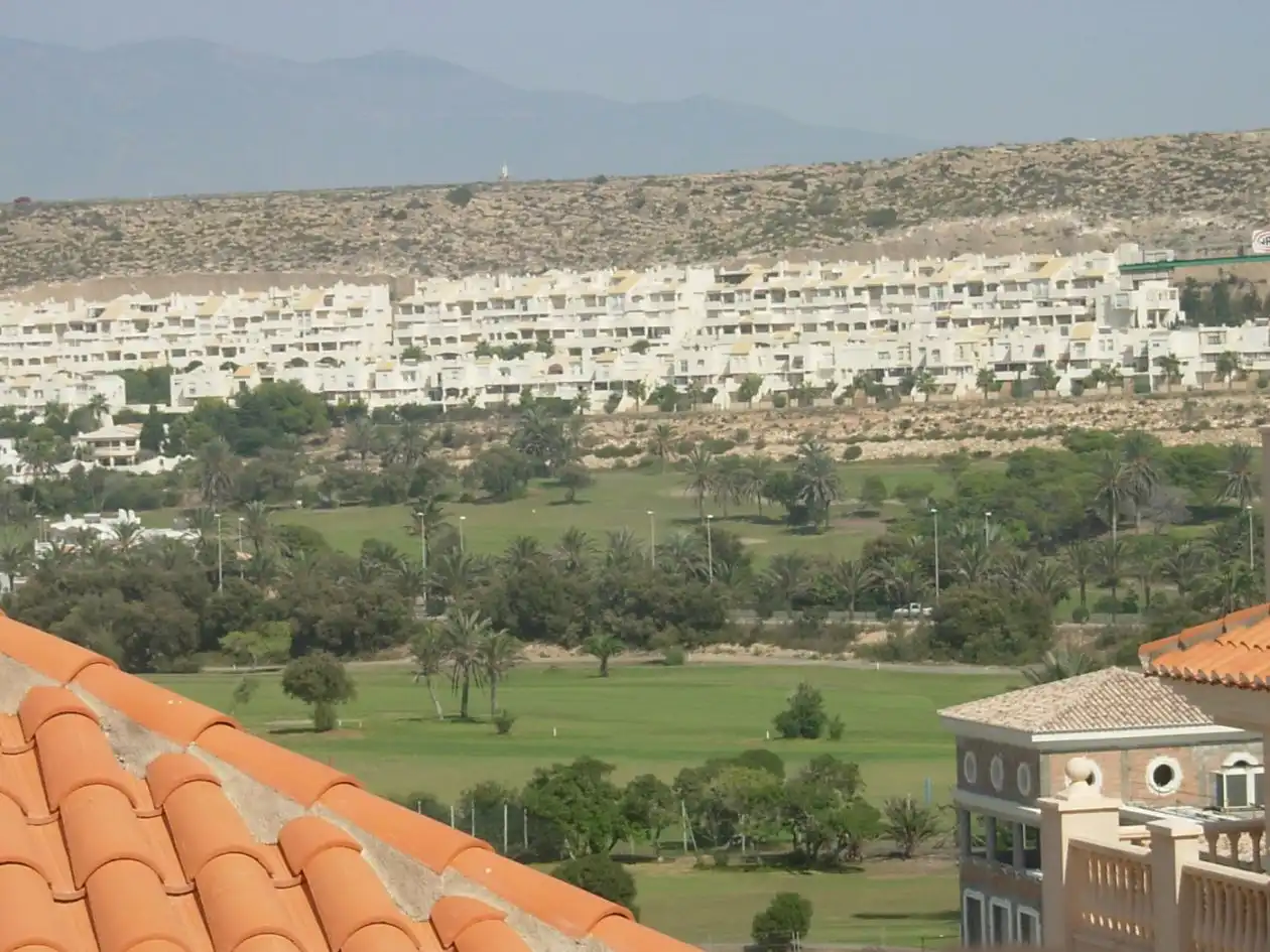 Flat for sale in Calle la Goleta, 20bis, Almerimar Exterior view of Flat for sale in El Ejido with Air Conditioner, Terrace and Swimming Pool