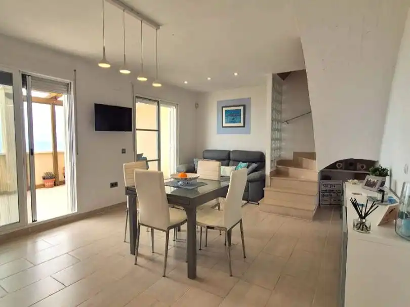 Dining room of Detached homes for sale in Peñíscola / Peníscola  with Air Conditioner, Terrace and Swimming Pool