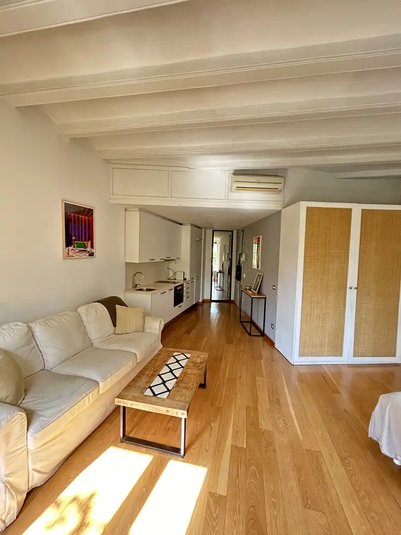 Living room of Flat for sale in  Barcelona Capital  with Air Conditioner and Balcony
